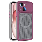 Custodia magnetica di raffreddamento Armor Shield Mesh per telefono con pellicola protettiva per obiettivo., For iPhone 15 Pro, For iPhone 15 Plus / 14 Plus, For iPhone 15, For iPhone 14 / 13