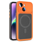 Custodia magnetica di raffreddamento Armor Shield Mesh per telefono con pellicola protettiva per obiettivo., For iPhone 15 Pro, For iPhone 15 Plus / 14 Plus, For iPhone 15, For iPhone 14 / 13