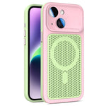 Custodia magnetica di raffreddamento Armor Shield Mesh per telefono con pellicola protettiva per obiettivo., For iPhone 15 Pro, For iPhone 15 Plus / 14 Plus, For iPhone 15, For iPhone 14 / 13