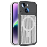 Custodia magnetica di raffreddamento Armor Shield Mesh per telefono con pellicola protettiva per obiettivo., For iPhone 15 Pro, For iPhone 15 Plus / 14 Plus, For iPhone 15, For iPhone 14 / 13
