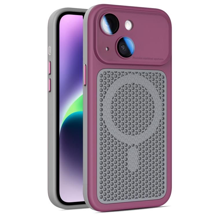 Custodia magnetica di raffreddamento Armor Shield Mesh per telefono con pellicola protettiva per obiettivo., For iPhone 15 Pro, For iPhone 15 Plus / 14 Plus, For iPhone 15, For iPhone 14 / 13