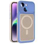 Custodia magnetica di raffreddamento Armor Shield Mesh per telefono con pellicola protettiva per obiettivo., For iPhone 15 Pro, For iPhone 15 Plus / 14 Plus, For iPhone 15, For iPhone 14 / 13