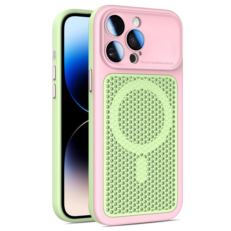 Custodia magnetica di raffreddamento Armor Shield Mesh per telefono con pellicola protettiva per obiettivo., For iPhone 14 Pro, For iPhone 14 Pro Max, For iPhone 13 Pro Max, For iPhone 13 Pro