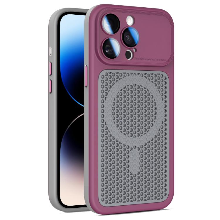 Custodia magnetica di raffreddamento Armor Shield Mesh per telefono con pellicola protettiva per obiettivo., For iPhone 14 Pro, For iPhone 14 Pro Max, For iPhone 13 Pro Max, For iPhone 13 Pro