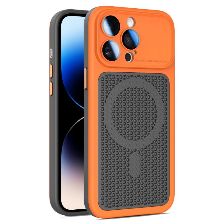 Custodia magnetica di raffreddamento Armor Shield Mesh per telefono con pellicola protettiva per obiettivo., For iPhone 14 Pro, For iPhone 14 Pro Max, For iPhone 13 Pro Max, For iPhone 13 Pro