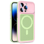 Custodia magnetica di raffreddamento Armor Shield Mesh per telefono con pellicola protettiva per obiettivo., For iPhone 14 Pro, For iPhone 14 Pro Max, For iPhone 13 Pro Max, For iPhone 13 Pro