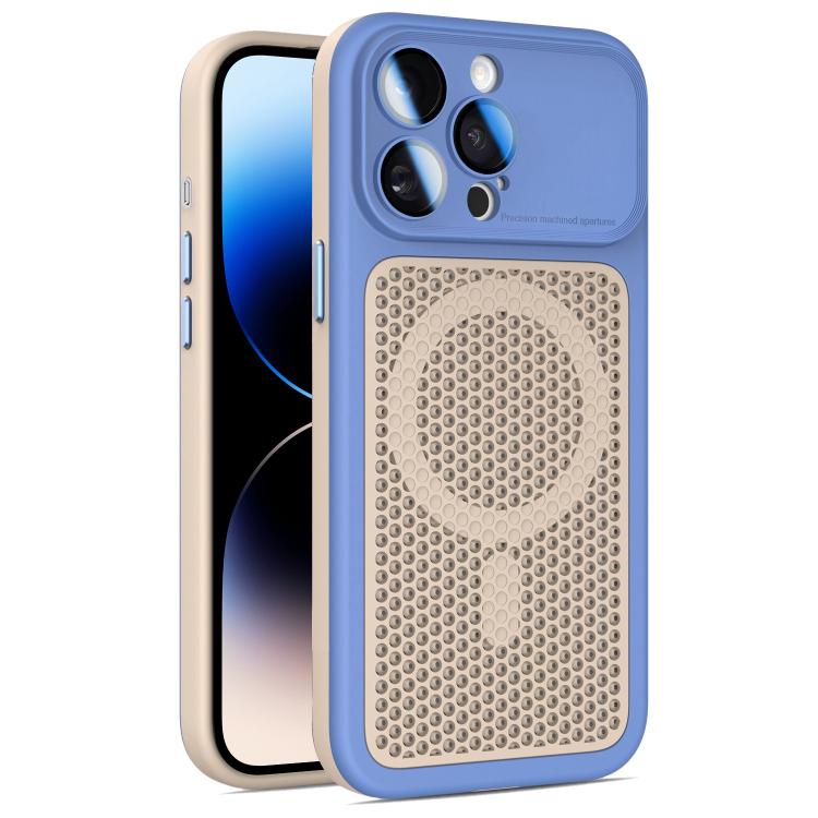 Custodia magnetica di raffreddamento Armor Shield Mesh per telefono con pellicola protettiva per obiettivo., For iPhone 14 Pro, For iPhone 14 Pro Max, For iPhone 13 Pro Max, For iPhone 13 Pro