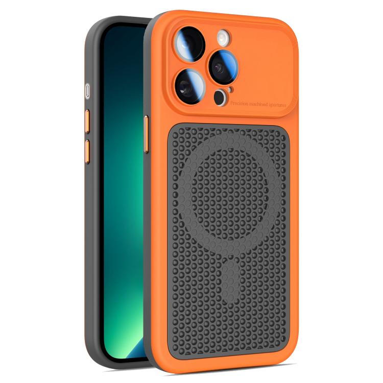 Custodia magnetica di raffreddamento Armor Shield Mesh per telefono con pellicola protettiva per obiettivo., For iPhone 14 Pro, For iPhone 14 Pro Max, For iPhone 13 Pro Max, For iPhone 13 Pro