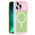 Custodia magnetica di raffreddamento Armor Shield Mesh per telefono con pellicola protettiva per obiettivo., For iPhone 14 Pro, For iPhone 14 Pro Max, For iPhone 13 Pro Max, For iPhone 13 Pro