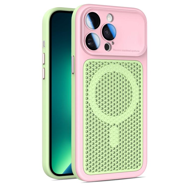 Custodia magnetica di raffreddamento Armor Shield Mesh per telefono con pellicola protettiva per obiettivo., For iPhone 14 Pro, For iPhone 14 Pro Max, For iPhone 13 Pro Max, For iPhone 13 Pro