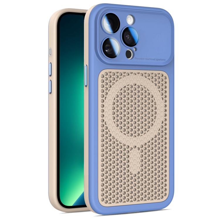 Custodia magnetica di raffreddamento Armor Shield Mesh per telefono con pellicola protettiva per obiettivo., For iPhone 14 Pro, For iPhone 14 Pro Max, For iPhone 13 Pro Max, For iPhone 13 Pro