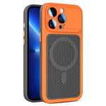Custodia magnetica di raffreddamento Armor Shield Mesh per telefono con pellicola protettiva per obiettivo., For iPhone 14 Pro, For iPhone 14 Pro Max, For iPhone 13 Pro Max, For iPhone 13 Pro