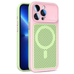 Custodia magnetica di raffreddamento Armor Shield Mesh per telefono con pellicola protettiva per obiettivo., For iPhone 14 Pro, For iPhone 14 Pro Max, For iPhone 13 Pro Max, For iPhone 13 Pro