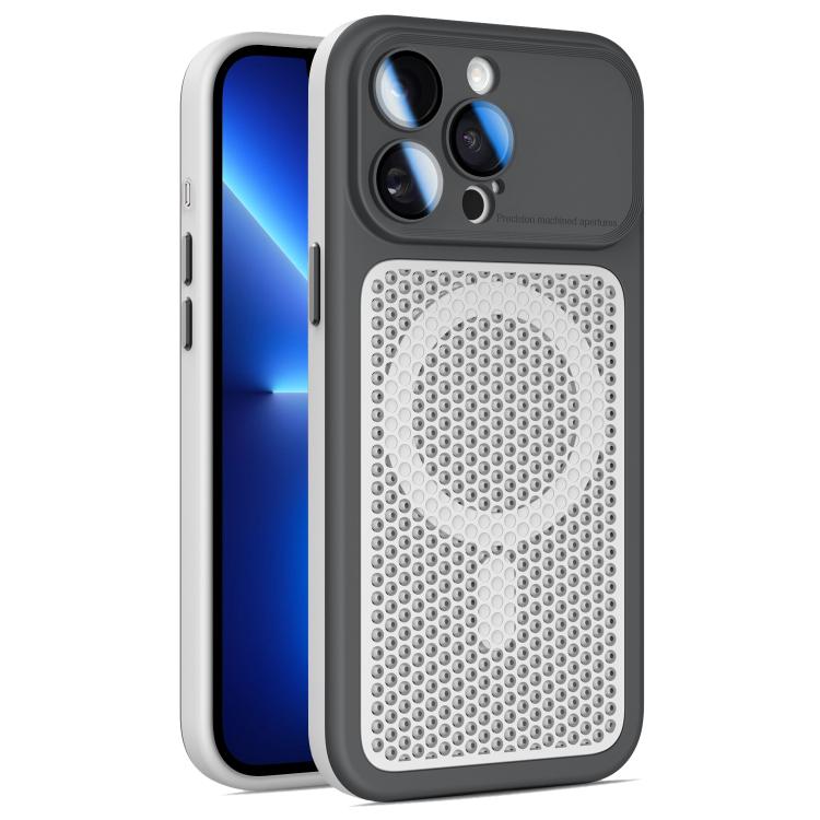 Custodia magnetica di raffreddamento Armor Shield Mesh per telefono con pellicola protettiva per obiettivo., For iPhone 14 Pro, For iPhone 14 Pro Max, For iPhone 13 Pro Max, For iPhone 13 Pro