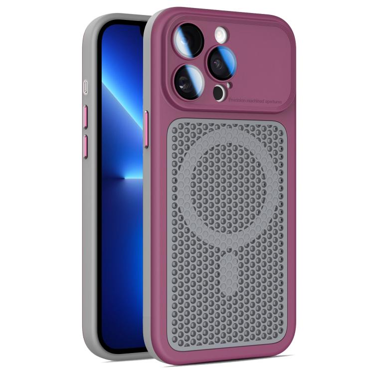 Custodia magnetica di raffreddamento Armor Shield Mesh per telefono con pellicola protettiva per obiettivo., For iPhone 14 Pro, For iPhone 14 Pro Max, For iPhone 13 Pro Max, For iPhone 13 Pro