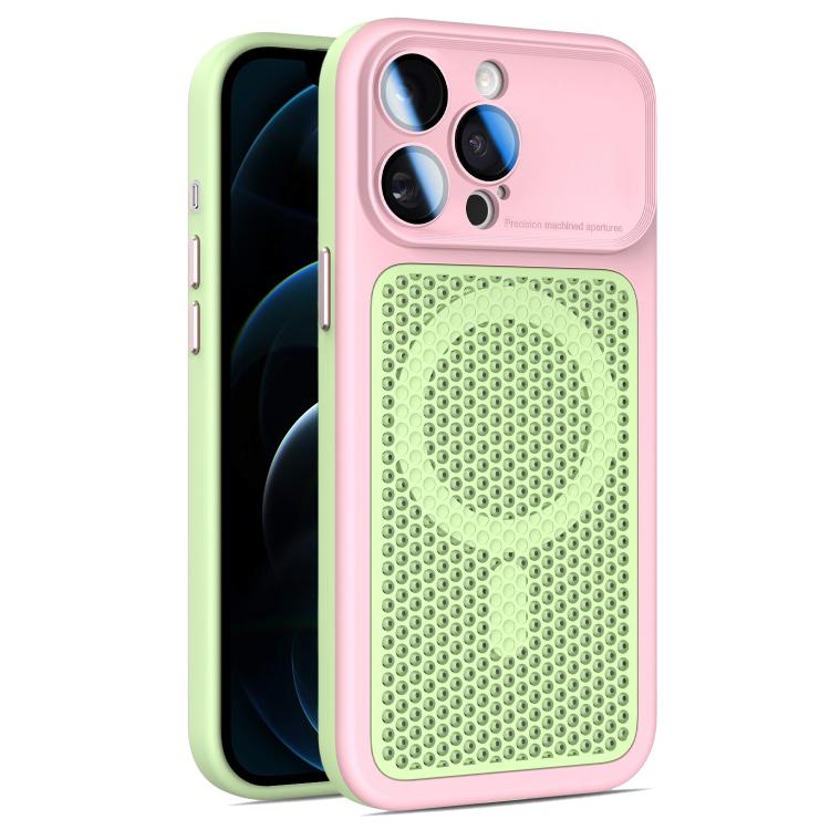 Custodia magnetica di raffreddamento Armor Shield Mesh per telefono con pellicola protettiva per obiettivo., For iPhone 12, For iPhone 12 Pro Max, For iPhone 12 Pro
