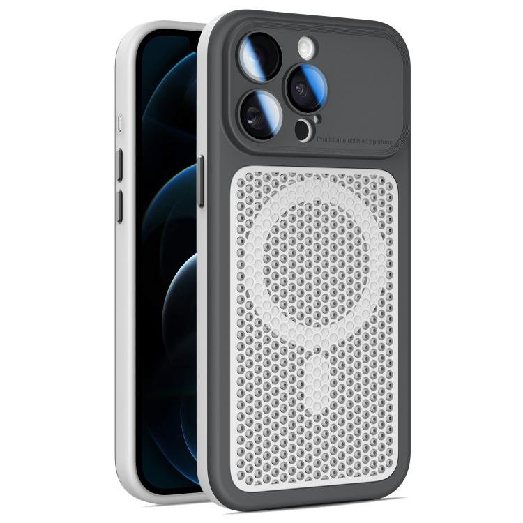 Custodia magnetica di raffreddamento Armor Shield Mesh per telefono con pellicola protettiva per obiettivo., For iPhone 12, For iPhone 12 Pro Max, For iPhone 12 Pro