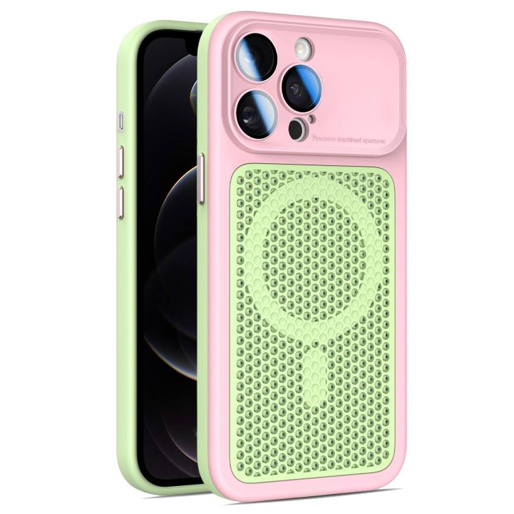 Custodia magnetica di raffreddamento Armor Shield Mesh per telefono con pellicola protettiva per obiettivo., For iPhone 12, For iPhone 12 Pro Max, For iPhone 12 Pro