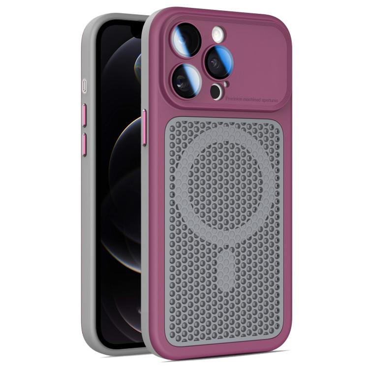 Custodia magnetica di raffreddamento Armor Shield Mesh per telefono con pellicola protettiva per obiettivo., For iPhone 12, For iPhone 12 Pro Max, For iPhone 12 Pro