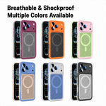 Custodia magnetica di raffreddamento Armor Shield Mesh per telefono con pellicola protettiva per obiettivo., For iPhone 17 Pro Max, For iPhone 17 Pro, For iPhone 17, For iPhone 16 Pro Max