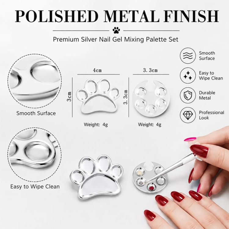 2 pezzi/confezione Tavolozza per miscelare nail art Tavolozza per miscelare fondotinta