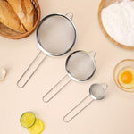 Set 3 in 1 di colino, cucchiaio e rete in acciaio inossidabile LsCook, 6.9+12+17.6cm