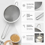 Set 3 in 1 di colino, cucchiaio e rete in acciaio inossidabile LsCook, 6.9+12+17.6cm