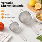 Set 3 in 1 di colino, cucchiaio e rete in acciaio inossidabile LsCook, 6.9+12+17.6cm