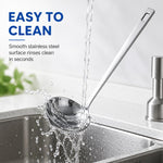 Cucchiaio in acciaio inox LsCook da 7,2 cm, Soup Spoon, Strainer Spoon