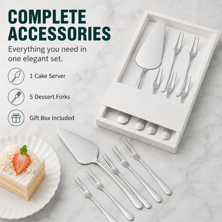 Set di paletta per torte in acciaio inox LsCook, Cake Server Set