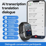 S18A Schermo da 1,47 pollici Traduzione dialoghi AI Registrazione vocale Braccialetto Supporto AIREC-APP, 8GB, 16GB, 32GB, 64GB, 128GB
