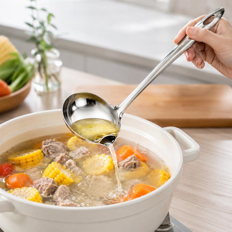 Cucchiaio separatore d'olio in acciaio inossidabile LsCook, Oil Separating Spoon