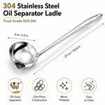 Cucchiaio separatore d'olio in acciaio inossidabile LsCook, Oil Separating Spoon