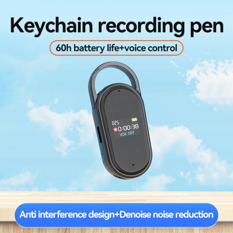Registratore vocale portatile portachiavi S29 con display TFT da 0,42 pollici., 4GB, 8GB, 16GB, 32GB, 64GB, 128GB, 256GB