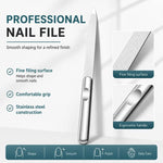 Set di 4 pezzi per manicure: tronchesino per cuticole, taglia cuticole, spingi cuticole, lima per unghie in acciaio inossidabile.