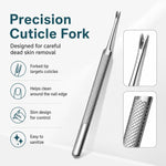 Set di 4 pezzi per manicure: tronchesino per cuticole, taglia cuticole, spingi cuticole, lima per unghie in acciaio inossidabile.