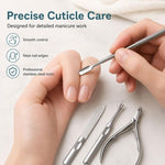 Set di 4 pezzi per manicure: tronchesino per cuticole, taglia cuticole, spingi cuticole, lima per unghie in acciaio inossidabile.