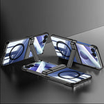 Custodia per telefono magnetica con cerniera trasparente galvanizzata., For Galaxy Z Flip8 5G