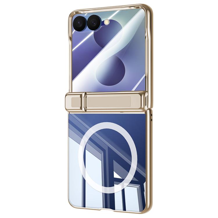 Custodia per telefono magnetica con cerniera trasparente galvanizzata., For Galaxy Z Flip8 5G