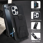 Custodia per telefono magnetica RFID con porta carte staccabile in similpelle stile retrò, design retrò, con protezione RFID., For iPhone 16 Pro Max, For iPhone 16 Pro