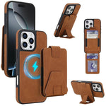 Custodia per telefono magnetica RFID con porta carte staccabile in similpelle stile retrò, design retrò, con protezione RFID., For iPhone 16 Pro Max, For iPhone 16 Pro