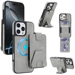 Custodia per telefono magnetica RFID con porta carte staccabile in similpelle stile retrò, design retrò, con protezione RFID., For iPhone 16 Pro Max, For iPhone 16 Pro