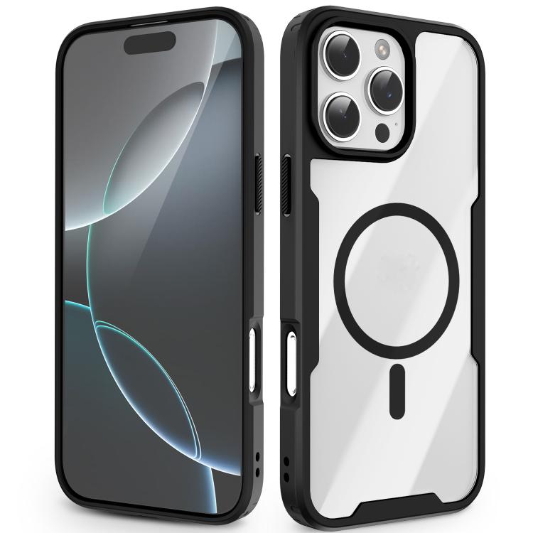 Custodia magnetica antiurto con airbag in acrilico + TPU della serie Fighter, For iPhone 17 Pro Max, For iPhone 17 Pro, For iPhone 17, For iPhone 16 Pro Max, For iPhone 16 Pro
