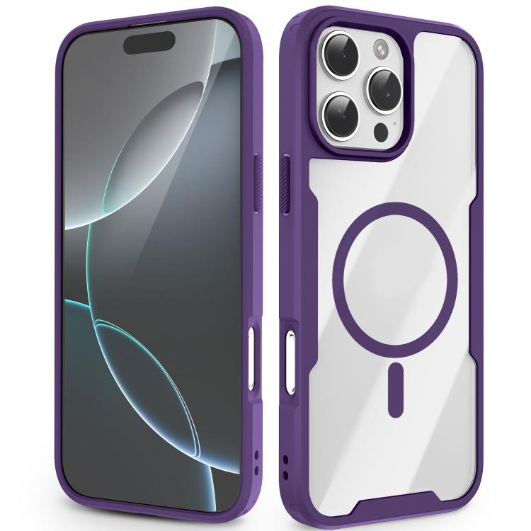 Custodia magnetica antiurto con airbag in acrilico + TPU della serie Fighter, For iPhone 17 Pro Max, For iPhone 17 Pro, For iPhone 17, For iPhone 16 Pro Max, For iPhone 16 Pro