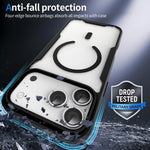 Custodia magnetica antiurto con airbag in acrilico + TPU della serie Fighter, For iPhone 17 Pro Max, For iPhone 17 Pro, For iPhone 17, For iPhone 16 Pro Max, For iPhone 16 Pro