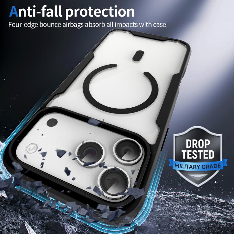 Custodia magnetica antiurto con airbag in acrilico + TPU della serie Fighter, For iPhone 17 Pro Max, For iPhone 17 Pro, For iPhone 17, For iPhone 16 Pro Max, For iPhone 16 Pro