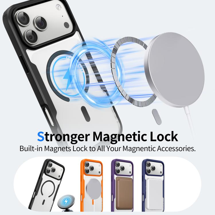 Custodia magnetica antiurto con airbag in acrilico + TPU della serie Fighter, For iPhone 17 Pro Max, For iPhone 17 Pro, For iPhone 17, For iPhone 16 Pro Max, For iPhone 16 Pro