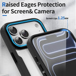 Custodia magnetica antiurto con airbag in acrilico + TPU della serie Fighter, For iPhone 17 Pro Max, For iPhone 17 Pro, For iPhone 17, For iPhone 16 Pro Max, For iPhone 16 Pro
