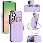Portafoglio con cerniera, anello a rombo per tracolla, custodia per telefono con protezione RFID., For Galaxy A36 5G / A37 5G