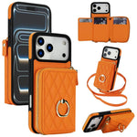 Portafoglio con cerniera, porta anelli romboidale, custodia per telefono con protezione RFID., For iPhone 17 Pro Max, For iPhone 17 Pro